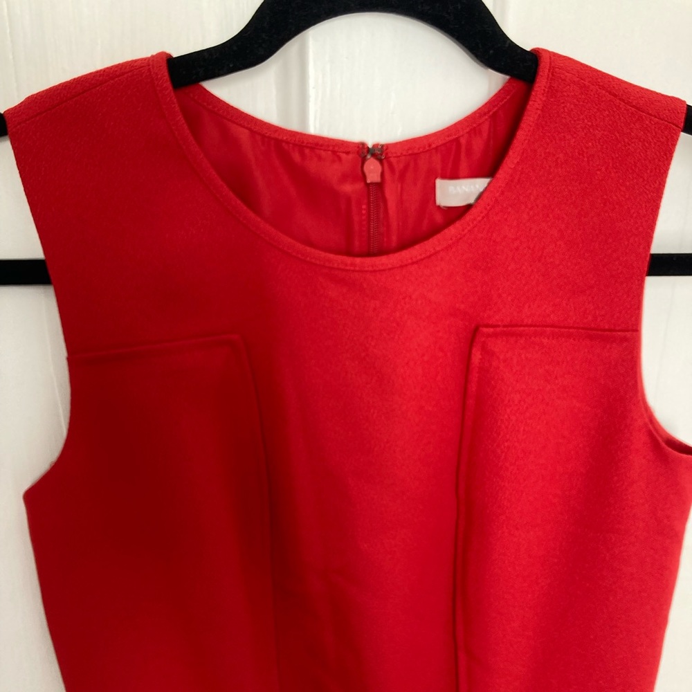Banana Republic structured cherry red mini dress